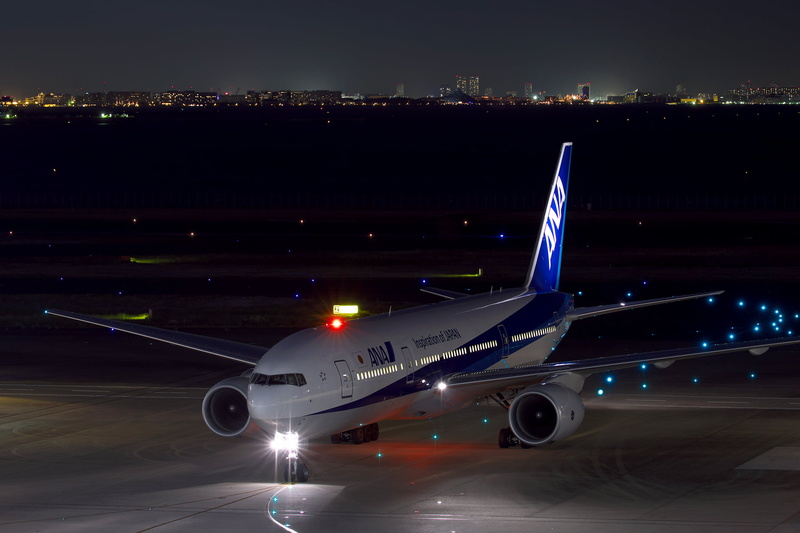 1080P, transportation, nature, sky, lights, 777-200, passenger, the airfield, no people, airport, leaving, illuminated, mode of transportation, airliner