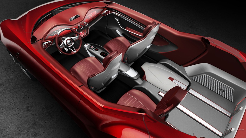 high angle view, modern, red, close-up, studio shot, sport, 1080P, power supply, land vehicle, car, concept cars, vehicle part, wheel, retail, MG Icon