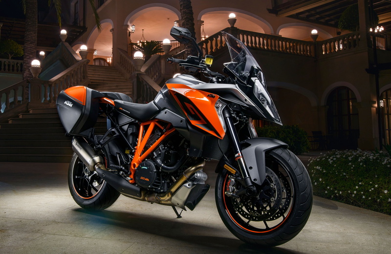 orange, 4K, bike, sports, black, Sportsbike, 2017 Bikes, 4K, KTM 1290 Super Duke GT
