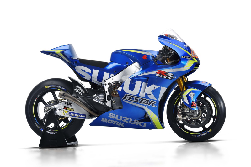 bike, blue, HD, Team Suzuki Ecstar, suzuki, MotoGP bike, digital, sports, green, 4K, 2017