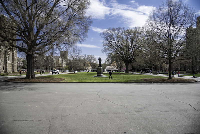 tree, Duke University, public domain, statue, cloud - sky, nature, Square, sky, United States, built structure, photos, 5K, urban Scene, incidental people