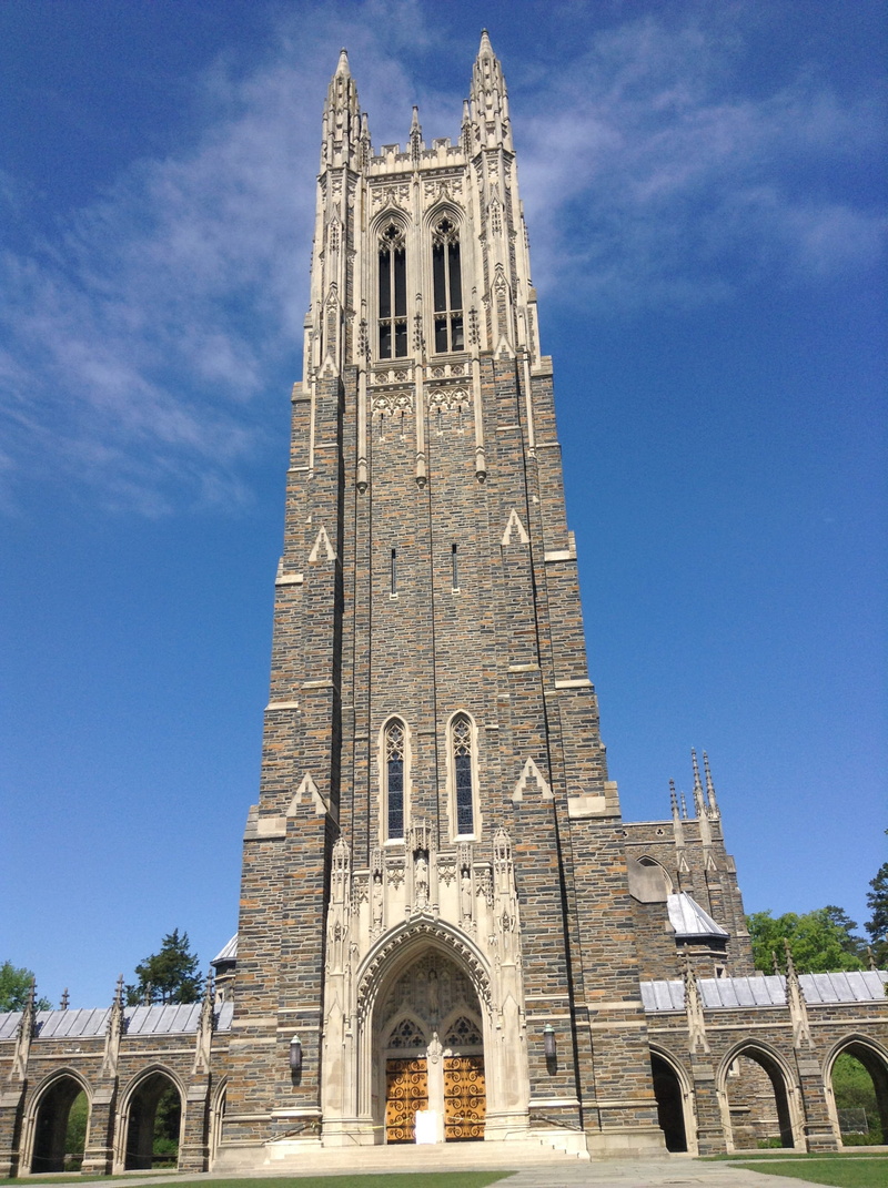 belief, blue, arch, the past, nature, religion, spirituality, day, duke university, sky, building, architecture, durham, tower, history, place of worship