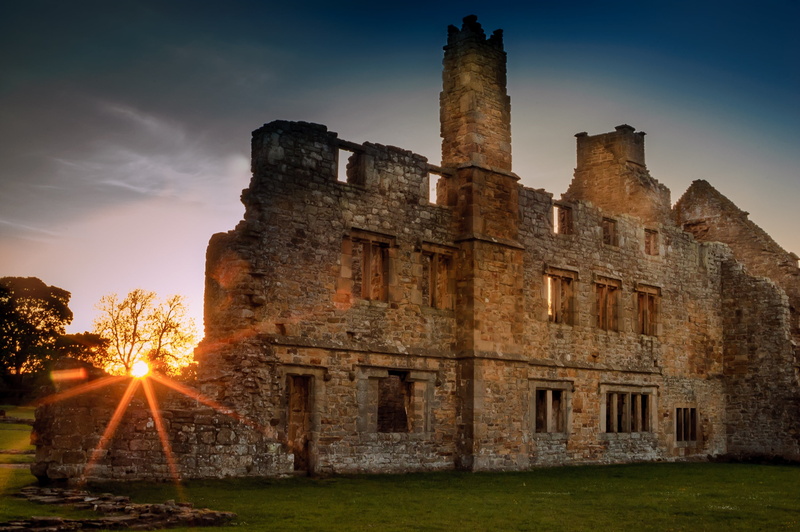 architecture, teesdale, travel destinations, nature, old Ruin, built structure, ruined, property, old, night, medieval, abbey, ancient, history, durham