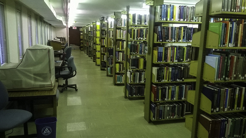 hill, arcade, arrangement, learning, literature, green color, science library, stacks, shelf, UNC, in a row, corridor, Annex, university, storage compartment