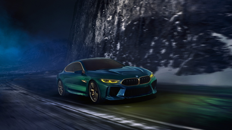 4k, bmw, BMV M8 Gran Coupe, 4K, Geneva Motor Show 2018, green, coupe