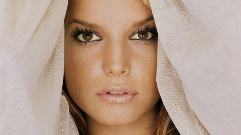 1080P, look, jessica simpson, eyes, face, lips