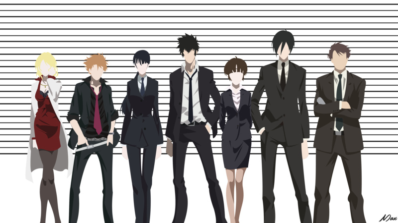 Shion Karanomori, Tomomi Masaoka, Nobuchika Ginoza, Shuusei Kagari, Psycho-Pass, 4K, Anime, Shinya Kogami, Yayoi Kunizuka, Akane Tsunemori