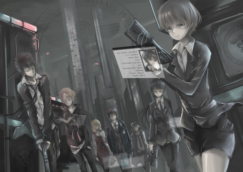 tsunemori, akane, shinya, kougami, psycho pass, 720P