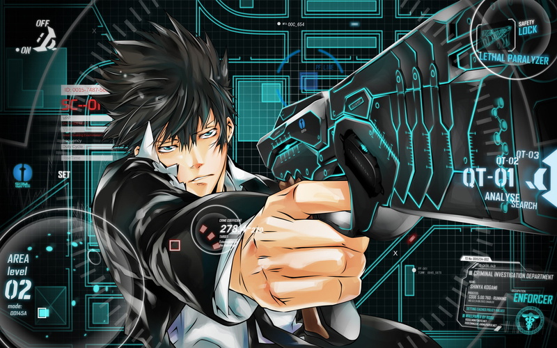 pistol, kougami, men, 1080P, futuristic, weapons, shinya, psycho, pass, guns, sci, boy, games