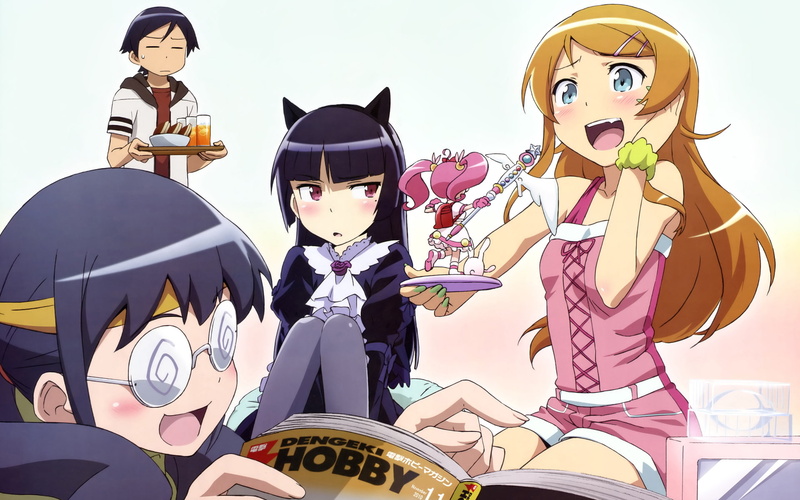 Anime, 1080P, Kyōsuke Kōsaka, Meruru (Oreimo), Saori Makishima, Kirino Kousaka, Ruri Gokō, Oreimo