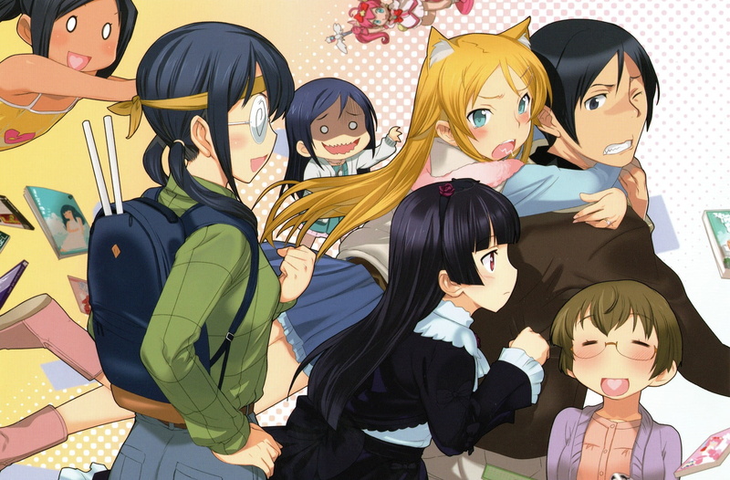 Kirino Kousaka, Oreimo, Ayase Aragaki, Kyōsuke Kōsaka, 1080P, Anime, Saori Makishima, Manami Tamura, Ria Hagry, Ruri Gokō