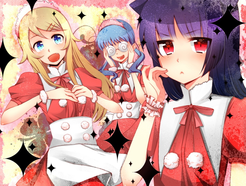 Anime, 1080P, Saori Makishima, Ruri Gokō, Kirino Kousaka, Oreimo