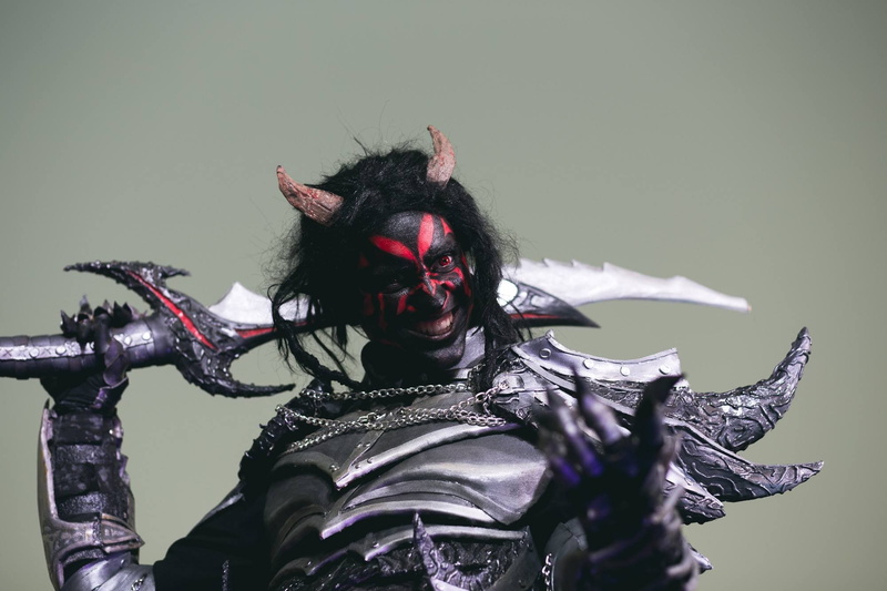 armor, Daedric, sword, cosplay, The Elder Scrolls V: Skyrim, 1080P, demon