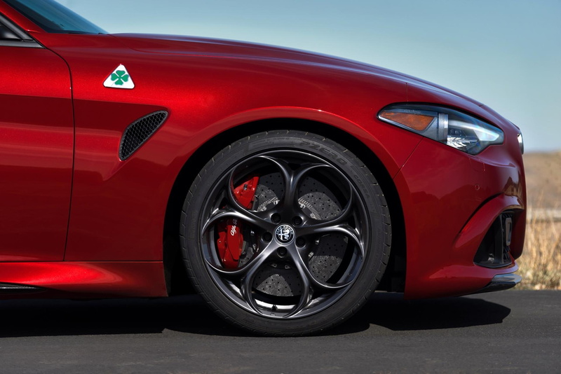 1080P, black color, transportation, wheel, car, alfa, guilia, quadrifoglio, giulia, silver colored, mode of transportation, red, tire, motor vehicle, land vehicle