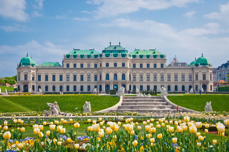 nature, the past, built structure, 1080P, travel destinations, city, flower, plant, outdoors, flowerbed, cloud - sky, ornamental garden, building, sky