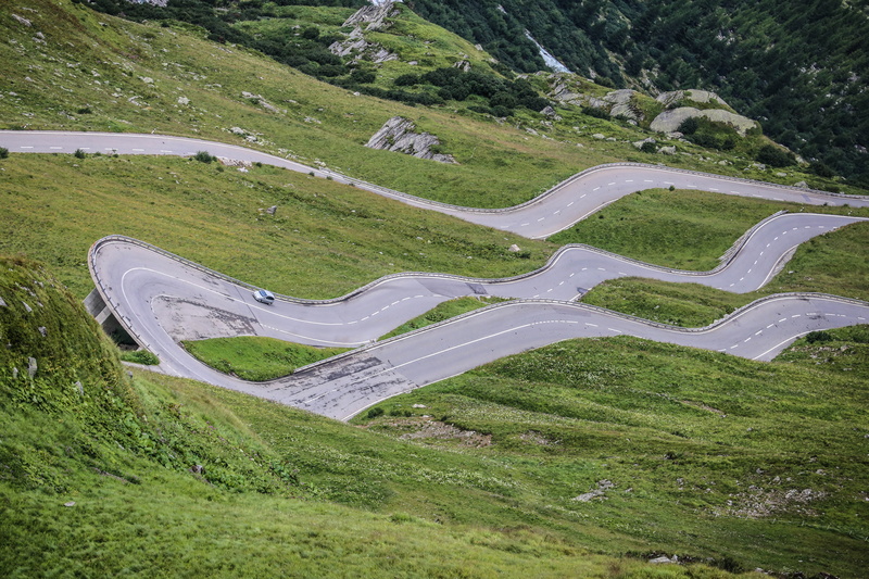 road, nature, mountain, transportation, outdoors, driving, winding road, high angle view, grimsel pass, mountain road, obergoms, tranquility, environment