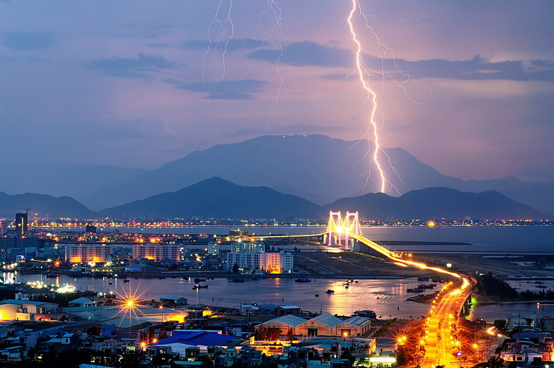 Building, 1080P, Danang, Bridge, Photography, Lightning