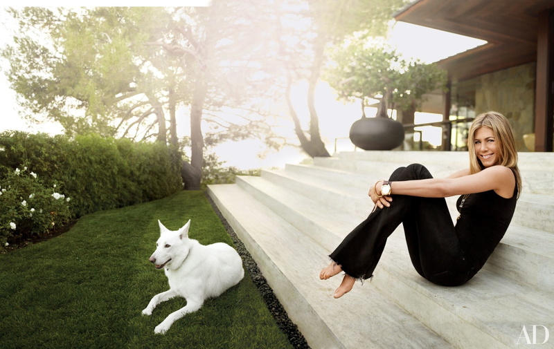 Actress, American, Smile, 1080P, Jennifer Aniston, Dog, Blonde, Actresses