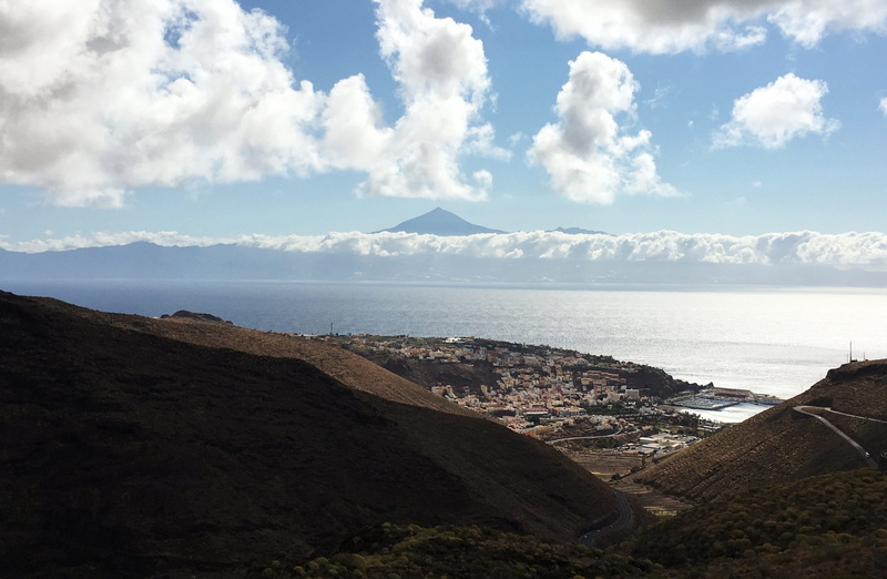 land, sea, teide, ocean, no people, tranquility, island, outdoors, beauty in nature, cloud - sky, environment, building exterior, 2K, built structure