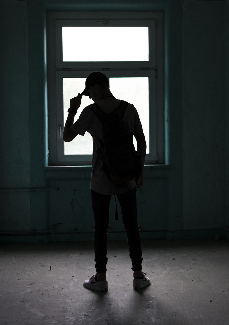 young men, lost place, front view, lifestyles, real people, rastatt, entrance, day, architecture, shilouette, teenager, window, building