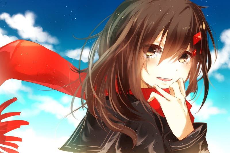 young Adult, day, bangs, cartoon, females, people, anime, haired, kagerou project, female, outdoors, headshot, women, sunlight, nature, childhood