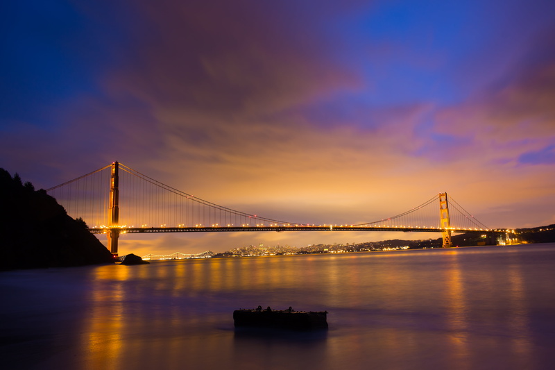 San Francisco, Marin Headlands, night time, san Francisco County, Cove, sea, night, Soul, sunrise, Marin County, cityscape, urban Skyline, time, famous Place