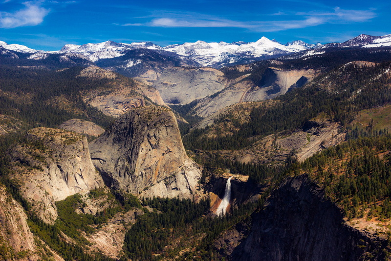 trees, waterfall, USA, Clifornia, 1080P, mountains, Mariposa