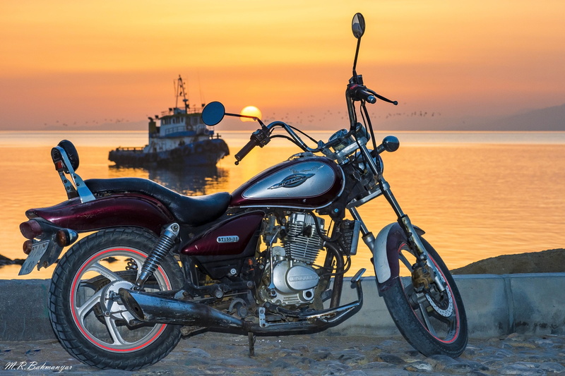 bicycle, sea, 5K, bike, travel, wheel, sky, horizon over water, mode of transportation, ocean, motorbike, scenics - nature, transport, boat, cloud - sky
