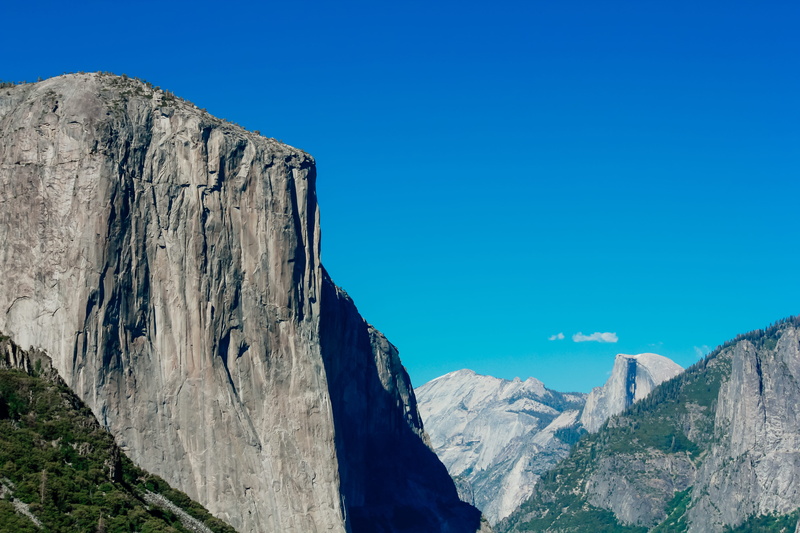 snow, mountain range, outdoors, 5K, blue, elcapitan, tranquil scene, california, summer, halfdome, beauty in nature, mountain peak, winter, formation