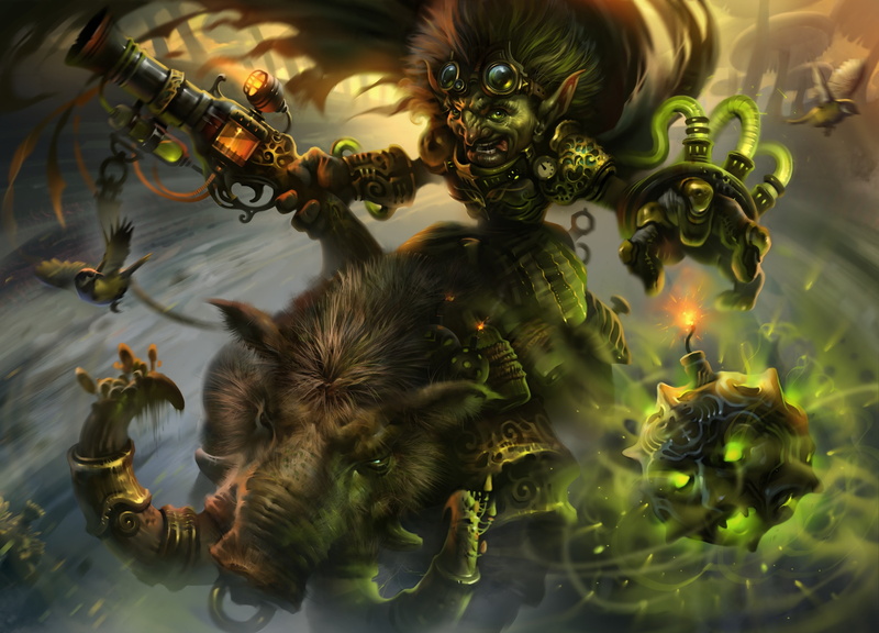 boar, Goblins vs Gnomes, goblin, 2K, Hearthstone: Heroes of Warcraft, Warcraft, bomber, toxic