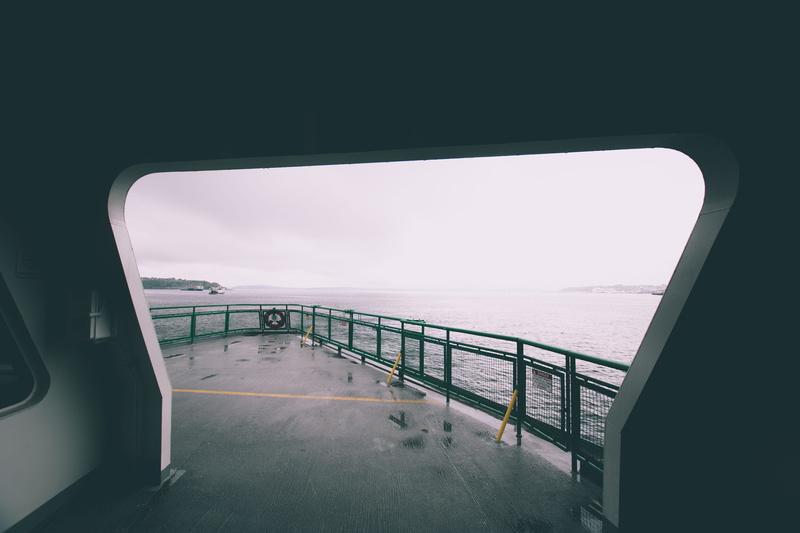 outdoors, ferry, sea side, scenics - nature, ship transport, boat, moody, rain, jetty, sea, united states, transportation, vehicle interior, ship, day