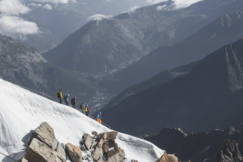 winter, alpinism, chamonix, snowcapped mountain, travel, mountain range, valley, hiking, france, non-urban scene, adventure, cold temperature, leisure activity