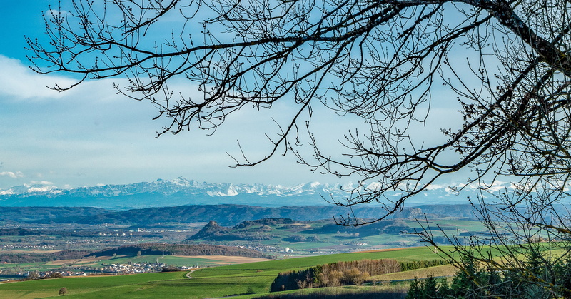scenics - nature, clouds, alpine, 4K, baden württemberg, lake constance, scenic, alpine panorama, outdoors, environment, plant, rural, tranquil scene