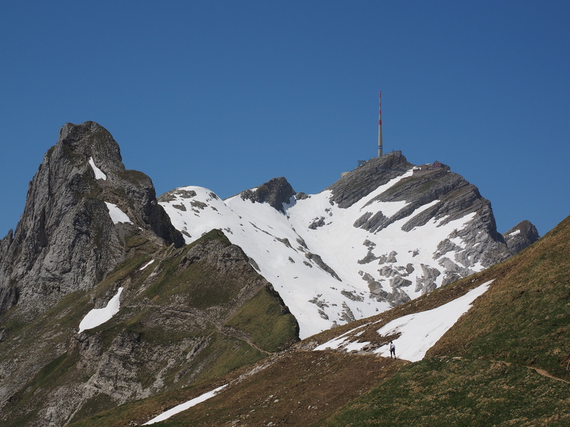 snow, rock, alpstein region, mountain range, nature, environment, landscape, transmission tower, beauty in nature, tranquil scene, reinforced concrete