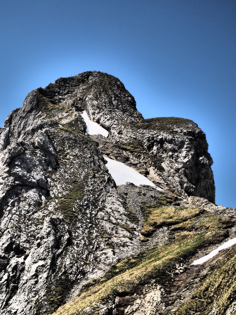 rock, climbing, mountain peak, 4K, rocky mountains, landscape, tranquility, low angle view, nature, säntis region, geology, solid, mountain range, clear sky