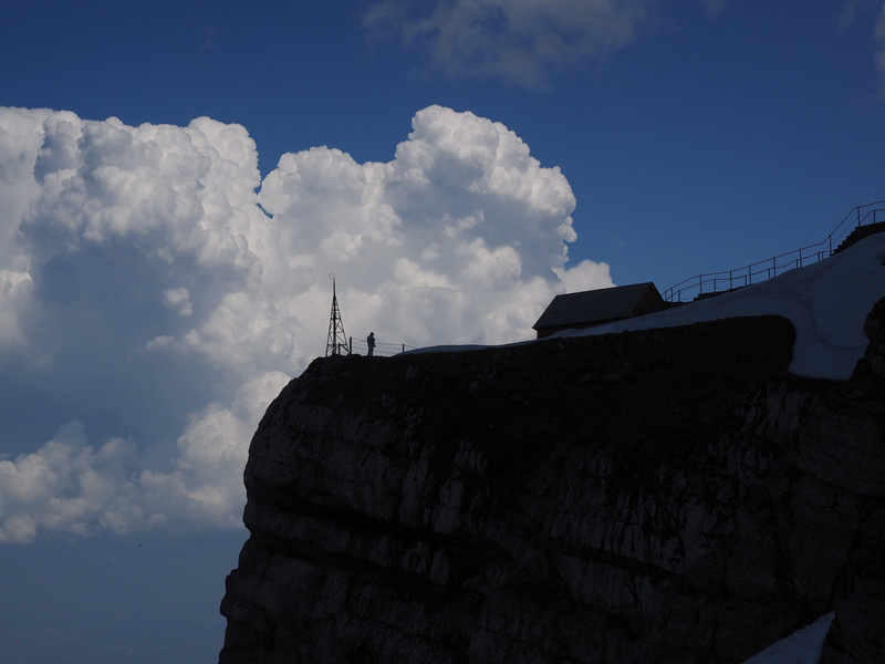 architecture, summit area, the past, tower, alpstein, Viewpoint, view, nature, force of nature, Clouds, high section, travel, alpstein region, low angle view