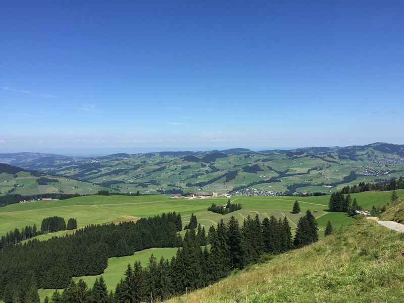 blue, mountain, land, landscape, idyllic, no people, alpstein, day, non-urban scene, view, tranquil scene, tree, switzerland, green color, environment