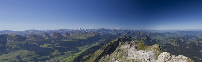 non-urban scene, view, appenzellerland, environment, 8K, beauty in nature, aerial, tranquility, top, Switzerland, outdoors, alpstein, blue, mountain range