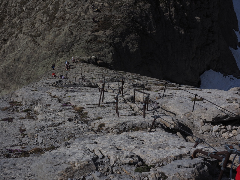 outdoors, alpstein, incidental people, rock formation, descent help, day, solid, nature, beauty in nature, alpstein region, descent, jacobs ladder, 4K