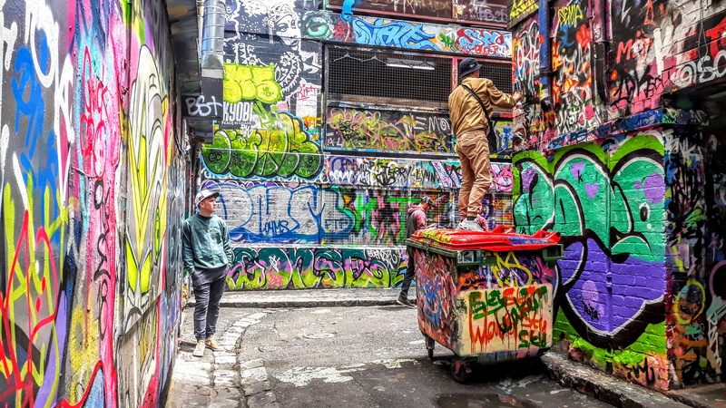 urban, wall - building feature, wall, overcoat, coat, day, art, full length, 4K, two, men, town, apparel, street art, city, built structure, person, clothing