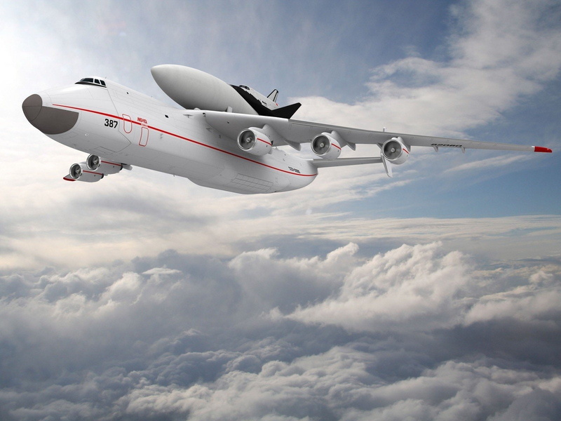 flying, ukrainian, ussr, soviet, an 225, shuttle, buran, 720P, antonov, aircraft, skyscapes