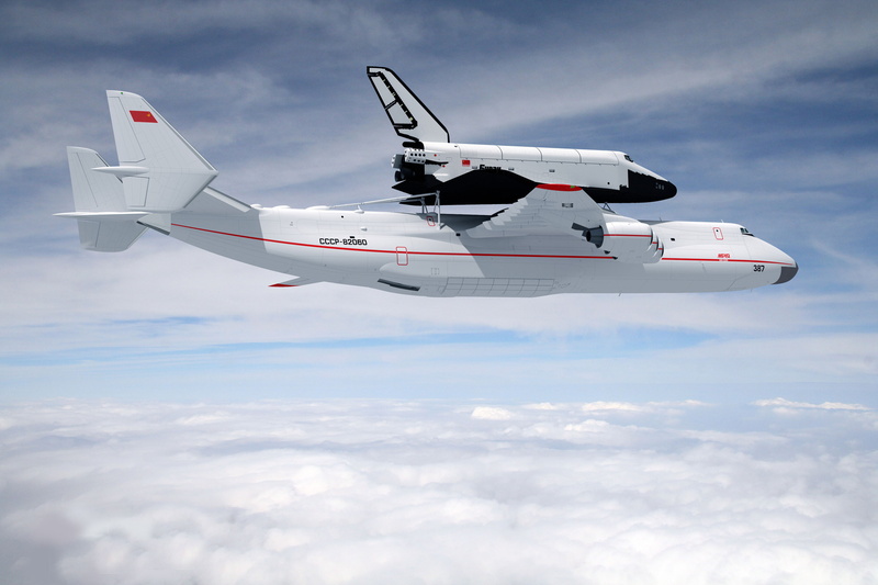 space, aircraft, Mriya, 2K, Buran An-225, white, black, 3D graphics