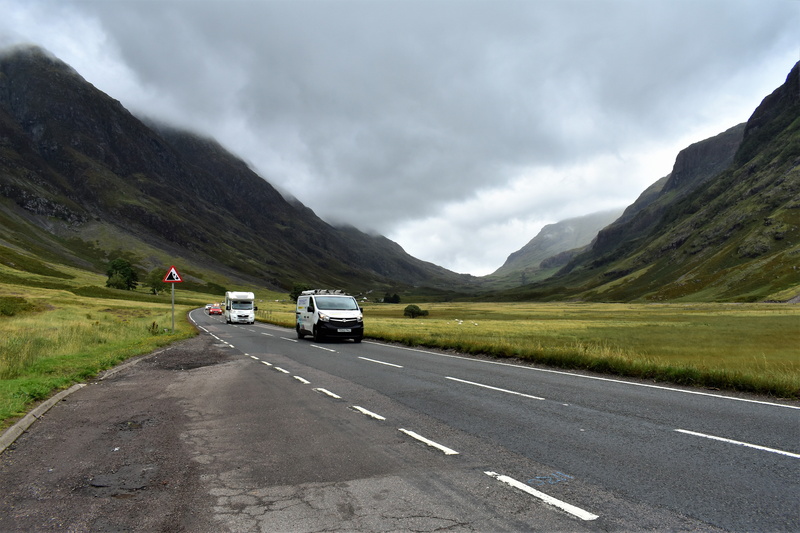 no people, Scottish Highlands, environment, road, beauty in nature, the way forward, car, A82 Road, 5K, mountain, Glencoe - Scotland (August 2018), motor vehicle