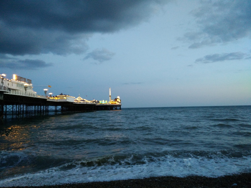 4K, brighton, ship, sky, storm, cloud - sky, scenics - nature, built structure, seaside, architecture, beach, outdoors, travel, united kingdom, sea, horizon