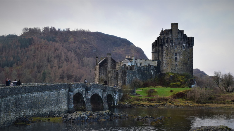 abbey, building exterior, travel destinations, bridge, ruined, day, old, nature, built structure, 5K, ancient, isle of skye, tree, dunvegan castle, bridge - man made structure