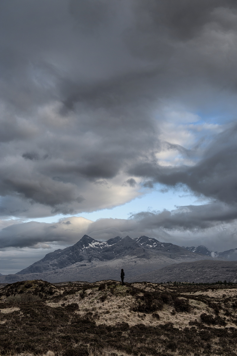 distance, alone, tranquil scene, idyllic, non-urban scene, mountain, remote, landscape, environment, nature, sky, clouds, tranquility, mountains, beauty in nature