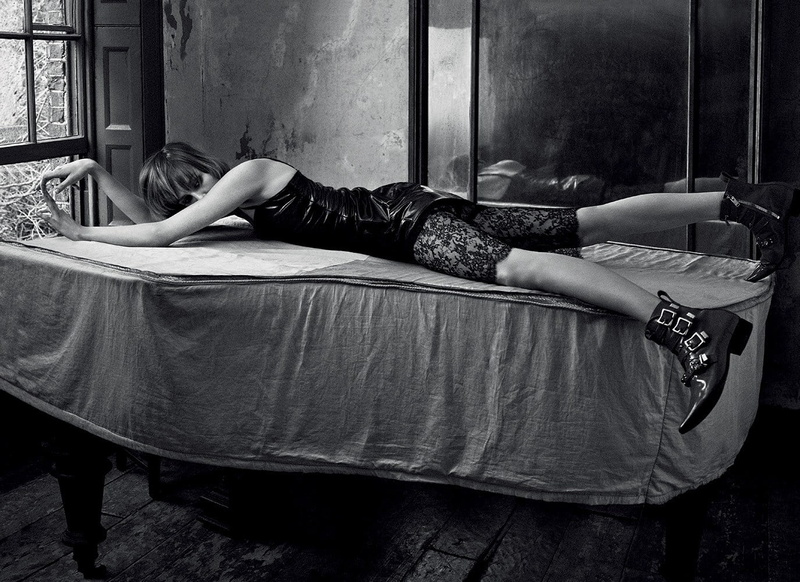 furniture, sleeping, full length, Edie Campbell, adult, young adult, model, clothing, 720P, indoors, lifestyles, hairstyle, one person, women, lying down