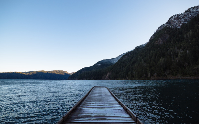 Aspherical, morning, forest, washington, cold, Samyang, nature, lake crescent, Wise, wood - Material, body of water, mountain  lake, scenics, F2.8, landscape