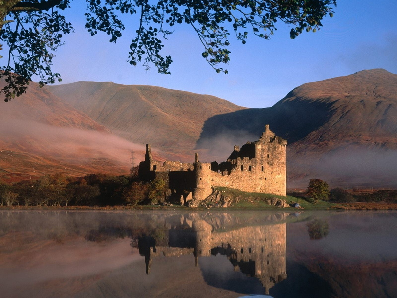 tree, sky, reflection, no people, travel destinations, nature, tranquility, outdoors, architecture, water, beauty in nature, tranquil scene, Scotland, day