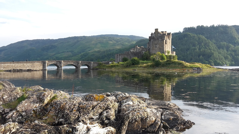 built structure, tourism, no people, 2K, outdoors, scotland, day, architecture, mountain, highlands and islands, sky, water, bridge, nature, building exterior
